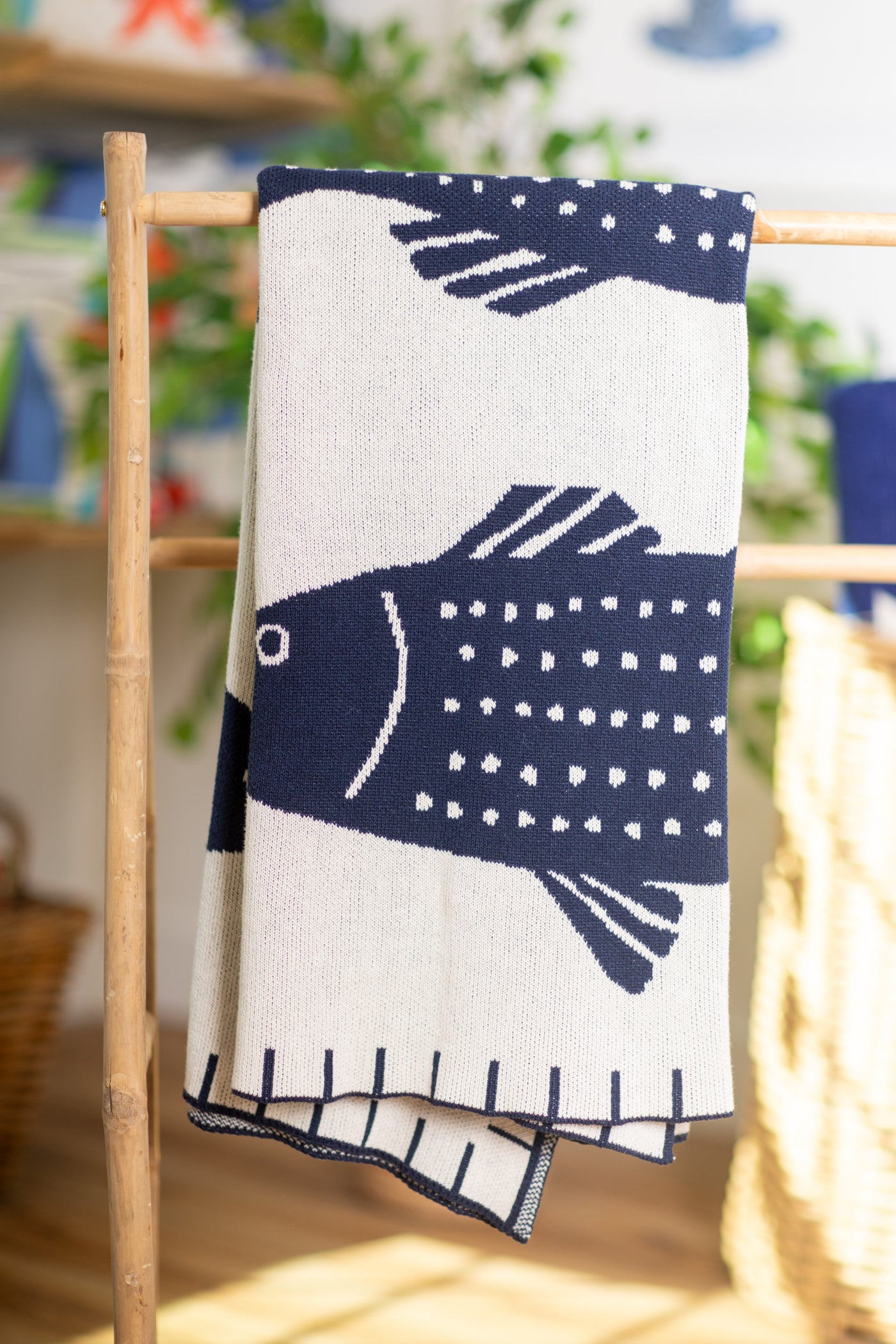 Striper Knit Throw Blanket