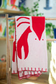 Lobster Twins Knit Throw Blanket
