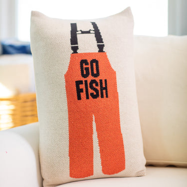 Go Fish Knit Lumbar Pillow