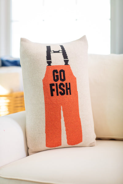 Go Fish Knit Lumbar Pillow