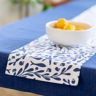 Tidepool White Cotton Table Runner