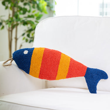 Orange Striped Fish Friends Hook Pillow
