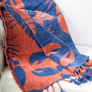 Lobster Fringe Throw Blanket