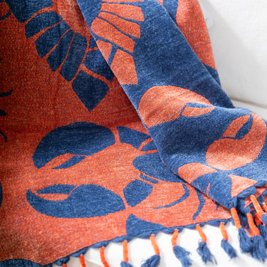 Lobster Fringe Throw Blanket
