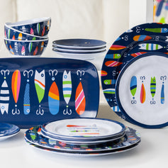 Lures Melamine Dinnerware NEW