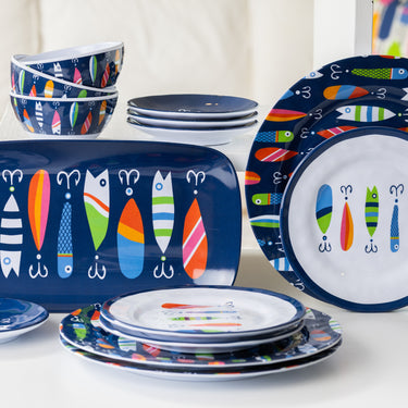 Lures Melamine Dinnerware NEW