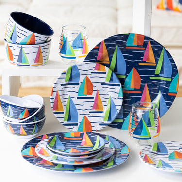 Full Sail Melamine Dinnerware NEW