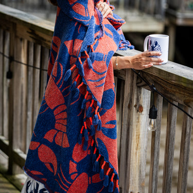 Lobster Fringe Throw Blanket