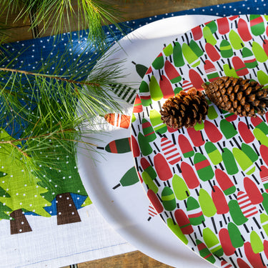 Holiday Buoys Large Round Wooden Tray