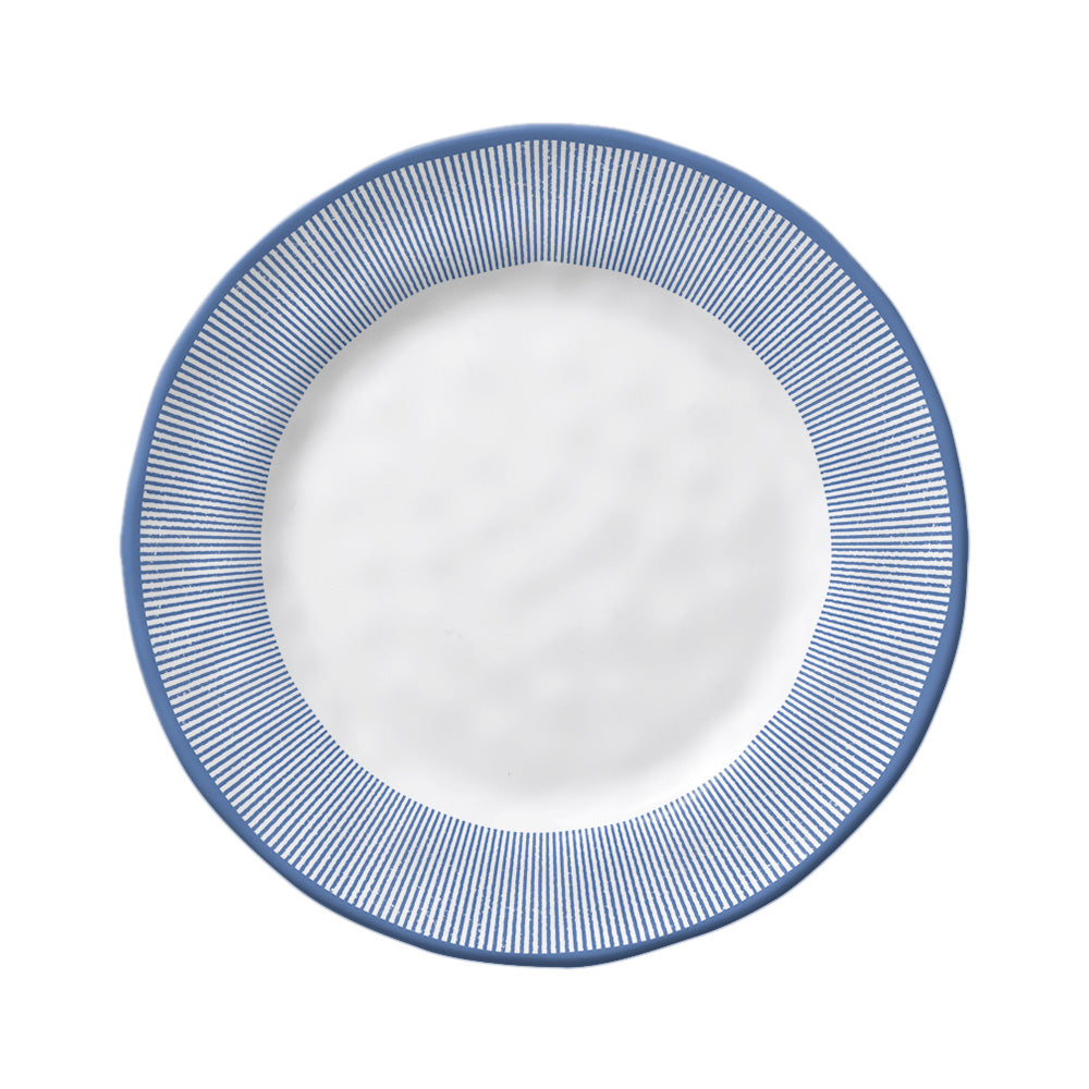 Seersucker Sea Salad Plate - Stripe