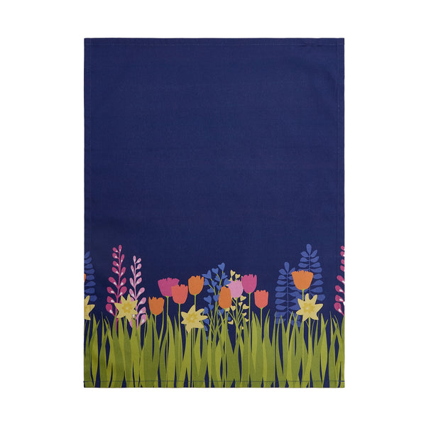 Midnight Garden Tea Towel