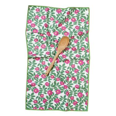 Beach Roses REcycled REusable Kitchen Towels