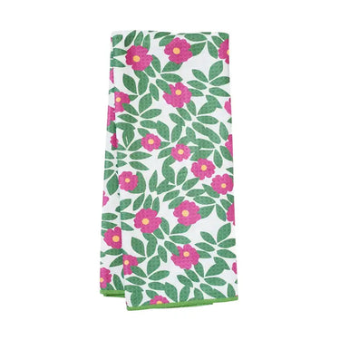 Beach Roses REcycled REusable Kitchen Towels