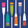Rainbow Oars Cocktail Napkins
