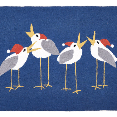 Caroling Seagulls Hook Rug