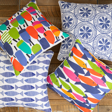 Rainbow Fish - Belgian Linen Pillow