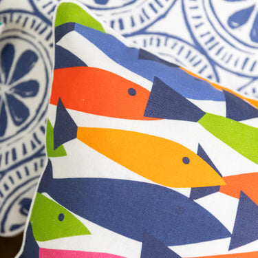 Rainbow Fish - Belgian Linen Pillow