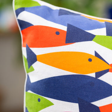 Rainbow Fish - Belgian Linen Pillow