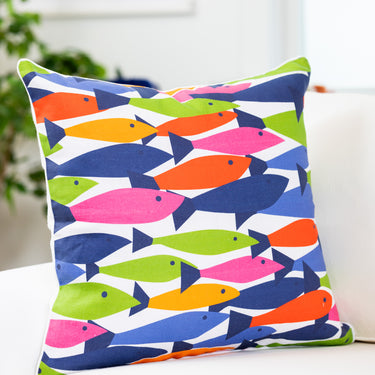 Rainbow Fish - Belgian Linen Pillow