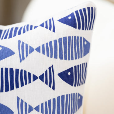 Striped FiIsh - Belgian Linen Pillow