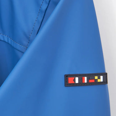Blue Raincoat with Striped Lining