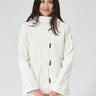 White Raincoat with Striped Lining