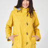 Yellow Raincoat with Striped Lining