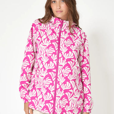 Short Pink Printed Raincoat