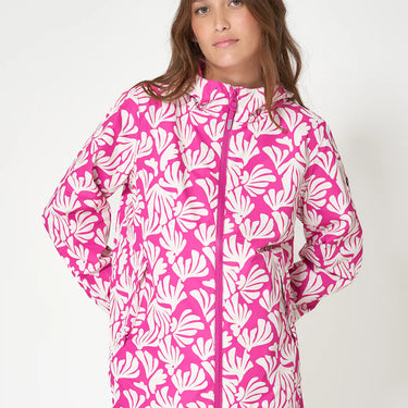 Short Pink Printed Raincoat