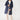 Navy Long Cotton Raincoat