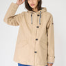 Tan Cotton Raincoat with Sealed Seams