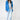 Blue Cotton Raincoat with Sealed Seams