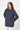 Navy Short Cotton Raincoat with Sealed Seams