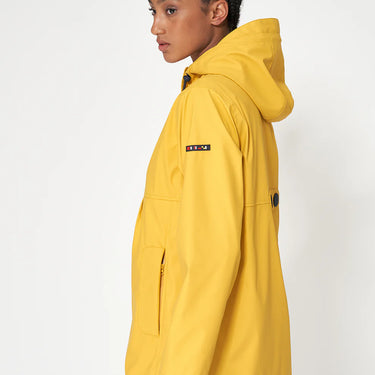Short Yellow Raincoat with Cotton Lining