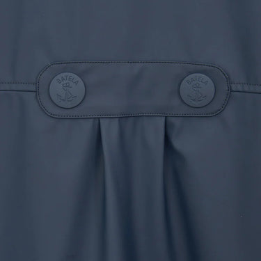 Short Navy Raincoat with Cotton Lining