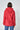 Red Raincoat with Striped Lining