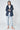 Navy Raincoat with Striped Lining