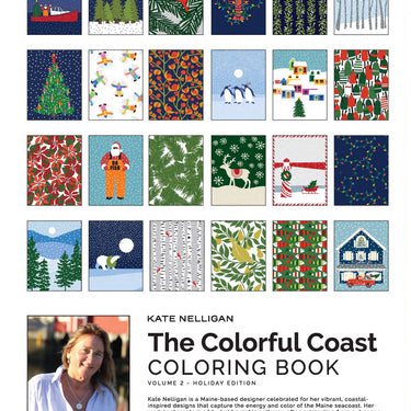 The Colorful Coast Coloring Book by Kate Nelligan-Volume 2 Holiday Edition