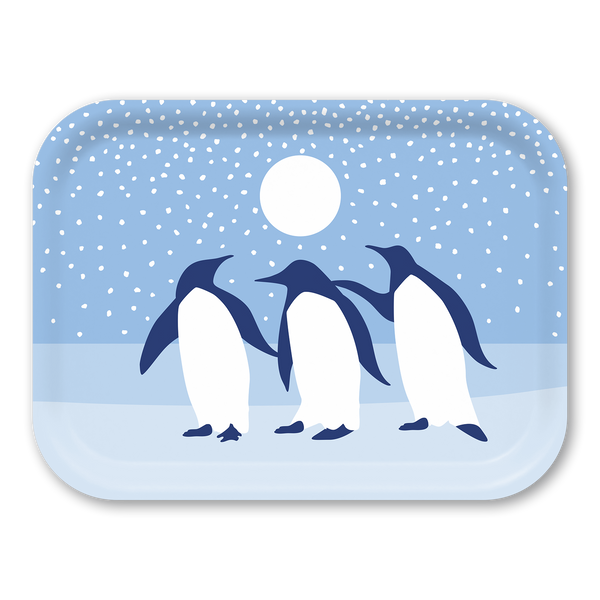 Arctic Antics Penguin Medium Wooden Tray