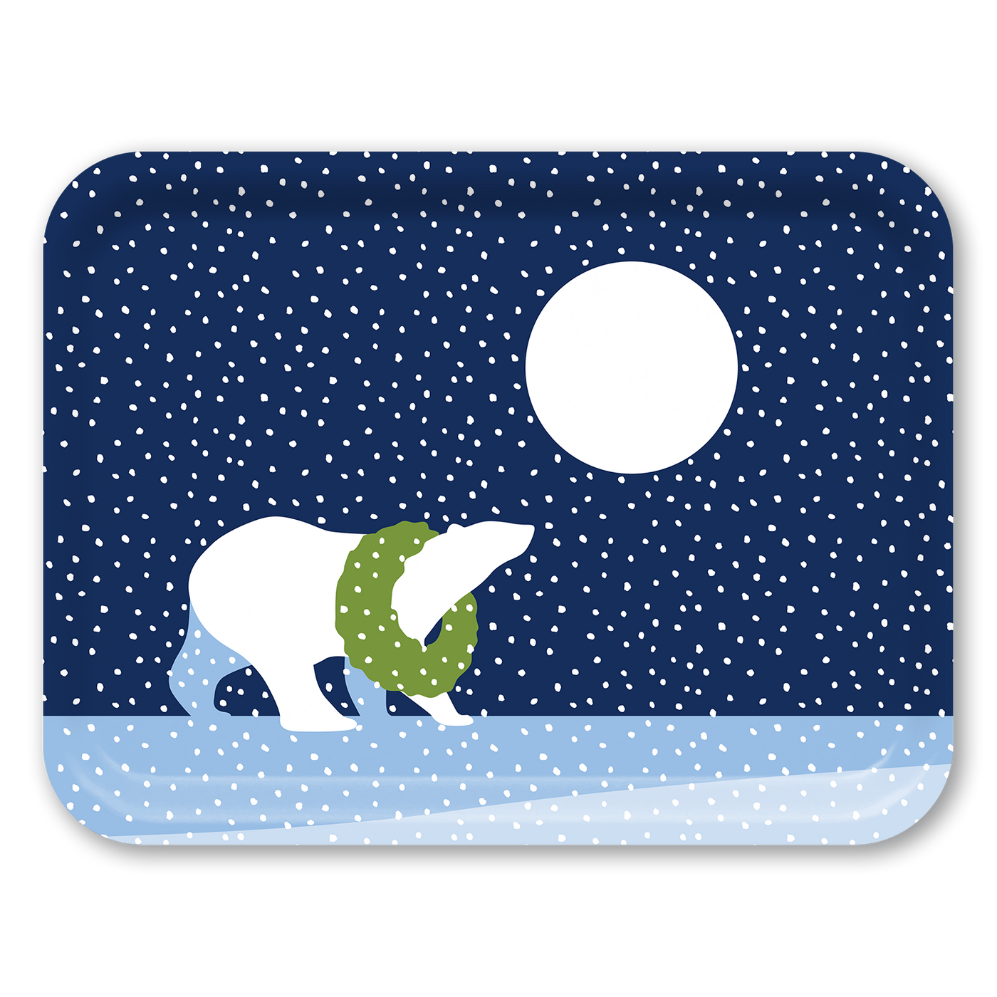 Arctic Antics Polar Bear Large Wooden Tray