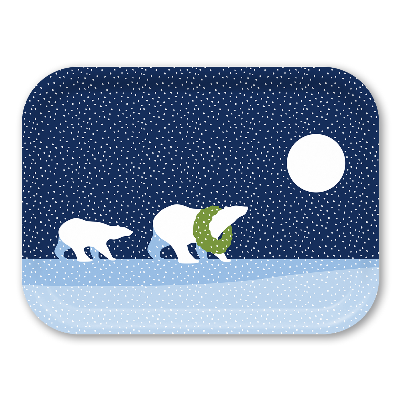 Arctic Antics Polar Bear Medium Wooden Tray
