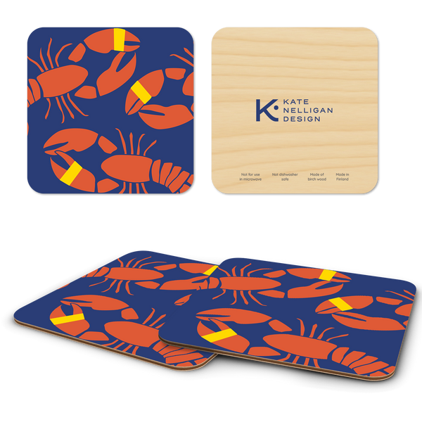 Lobser Bake Wooden Coasters