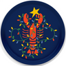 Lobster Lights Round Wooden Tray