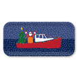 Santa on a Boat Small Wooden Tray