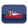 Santa on a Boat Medium Wooden Tray