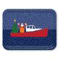Santa on a Boat Large Wooden Tray