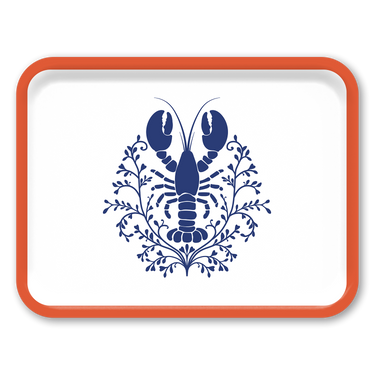 Lobster Damask Wooden Trays