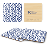 Seaweed Stripe Wooden Coasters