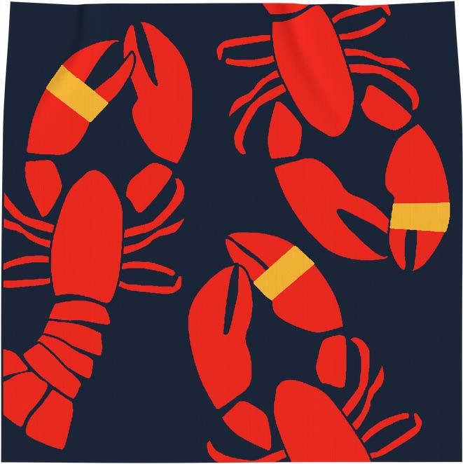 Lobster Bake Knit Throw Blanket