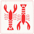Lobster Twins Knit Throw Blanket